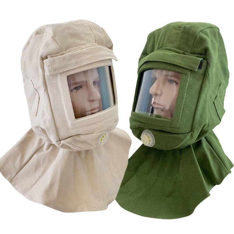 厚创工业打磨劳保防护喷砂服防护服打砂衣面罩披肩帽防尘头罩冲击喷漆喷涂喷砂帽喷漆服