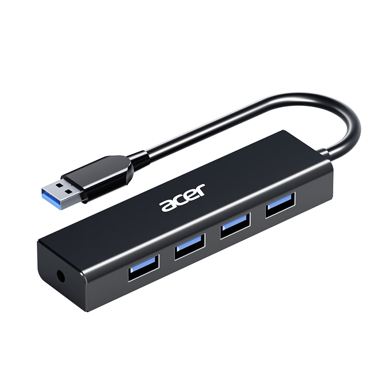 acer 宏碁 USB3.0 HUB集线器高速4口扩展坞 笔记本一拖多接口转换器延长线