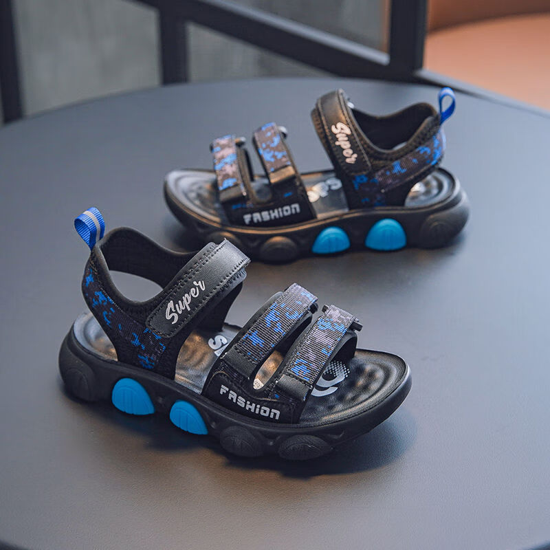 朔玉男童凉鞋中大童儿童凉鞋男款2024新款夏季男孩软底小孩运动沙滩鞋