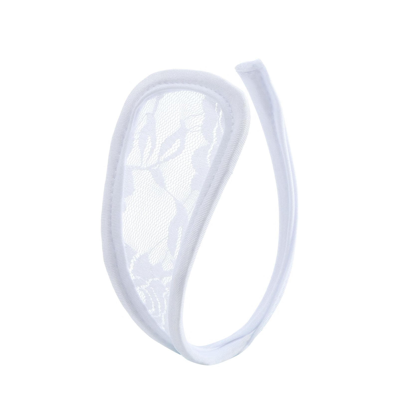 女士蕾丝c字裤 圆头透视t裤 内衣c字裤 内裤 白色 均码