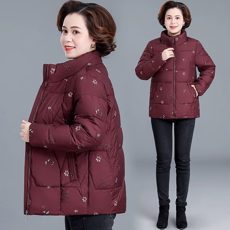 百鹿威妈妈装羽绒服50到60岁穿新年装冬装中老人女洋气奶奶装时尚装