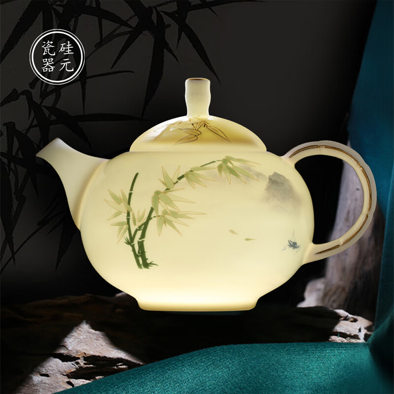 硅元硅元陶瓷 茶具套装功夫茶具家用商用 中式简约茶壶 节节高茶具 8