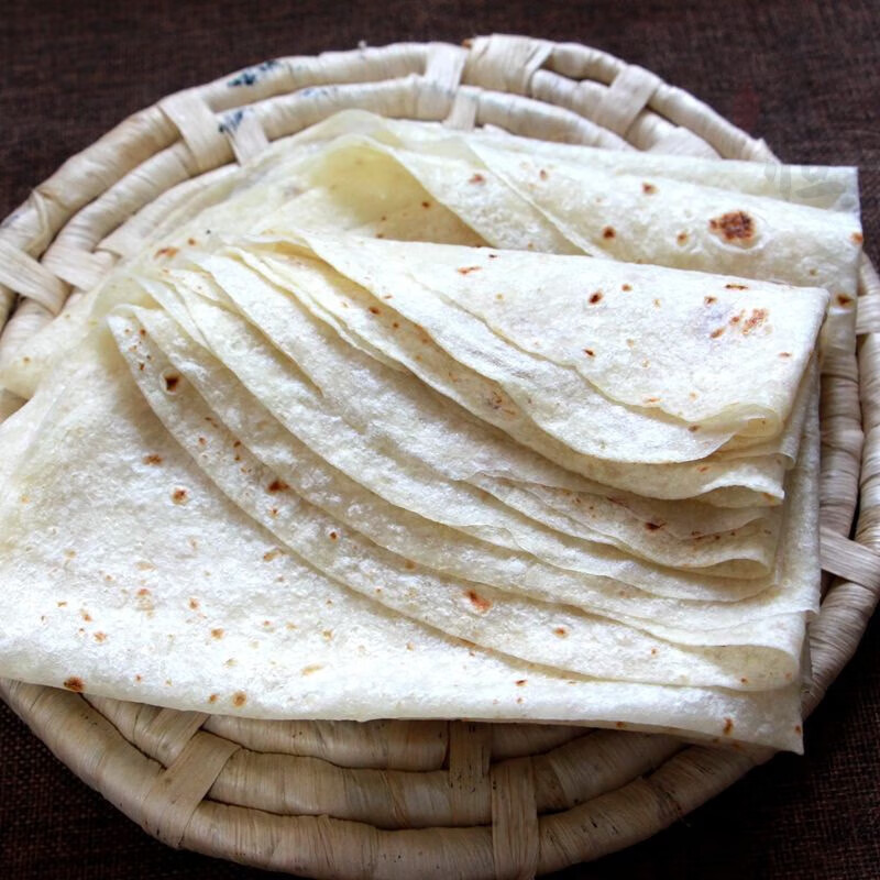 手工潍坊景芝三页饼单饼早餐饼北方面食卷饼真空速食卷饼油饼 1斤单饼