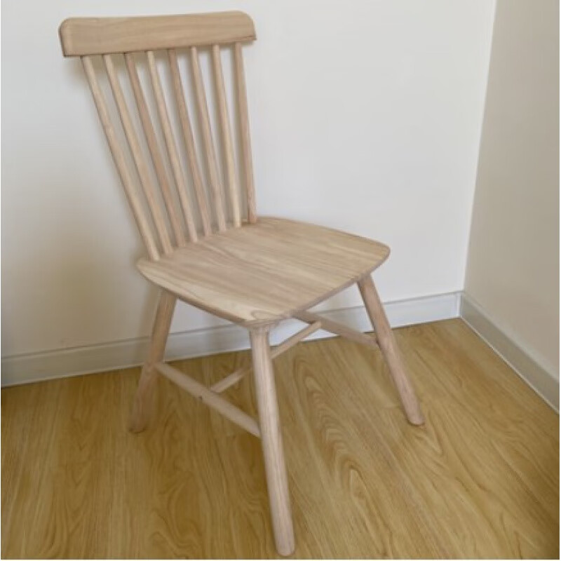 宜家盛宇【官方直销】温莎椅实木北欧餐椅家用现代简约靠背椅子原木