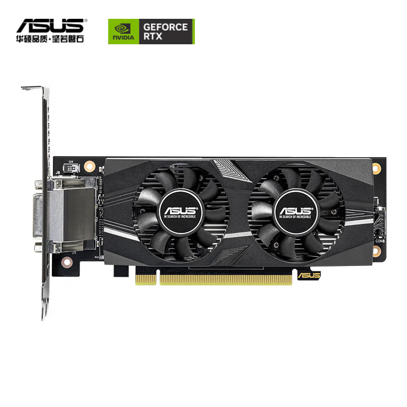 华硕（ASUS）GeForce RTX3050- 6G-LP-BRK 半高刀卡迷你小卡 游戏显卡 工控机显卡