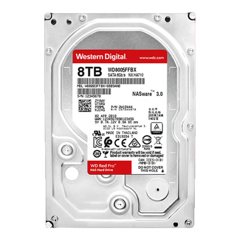 WD Red Pro 8TB 7200ת 256MB SATA CMR NASӲ WD8005FFBX 1934.83Ԫ(ɹ50Ԫ)