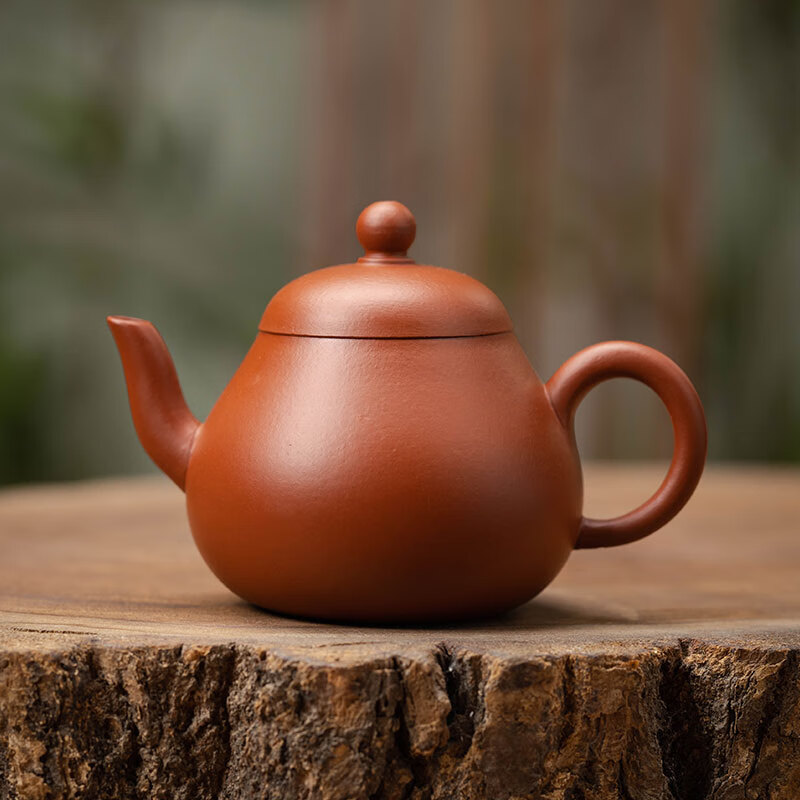 hywlkj宜兴谭云朱泥梨形壶 家用紫砂壶泡茶壶功夫茶具小号茶壶95cc