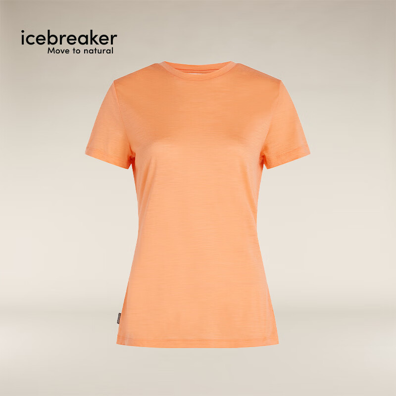 icebreaker100%纯美利奴羊毛女150 Tech Lite户外登山跑步运动速干短袖T恤 霞红 XL