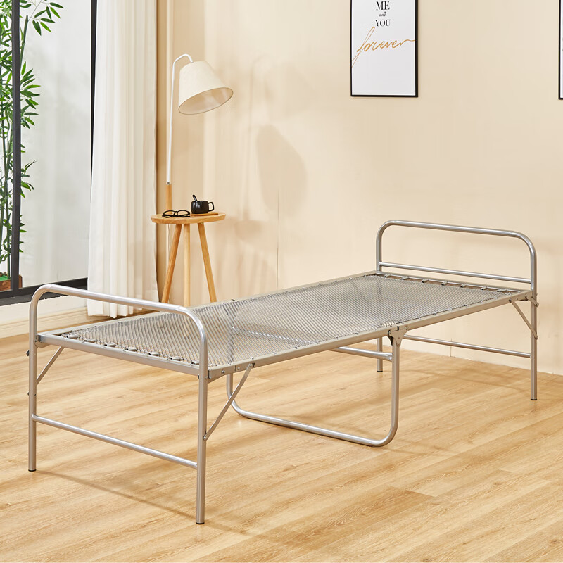 润华年钢丝床单人折叠钢丝单人床钢丝床铁床加厚老式一米铁艺拆折叠床