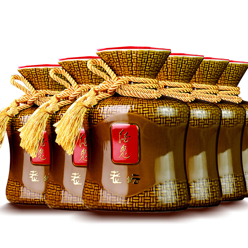 酒鬼老坛精酿  经典馥郁香型纯粮白酒 自饮 送礼 宴请 52度 500mL 6瓶 整箱礼盒装