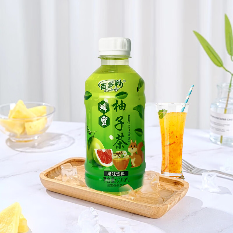 百多利蜂蜜柚子茶310ml*8瓶果味茶饮料饮品水饮夏季果味解腻茶饮料 310ml*8瓶