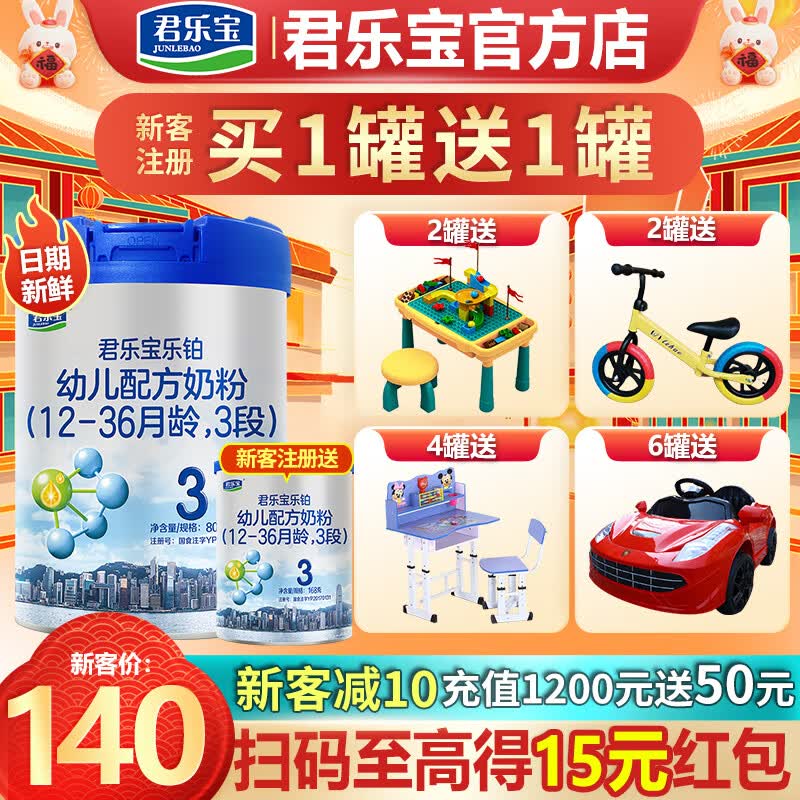 君乐宝(JUNLEBAO) 乐铂3段幼儿配方奶粉（12-36月龄）808克使用感如何?