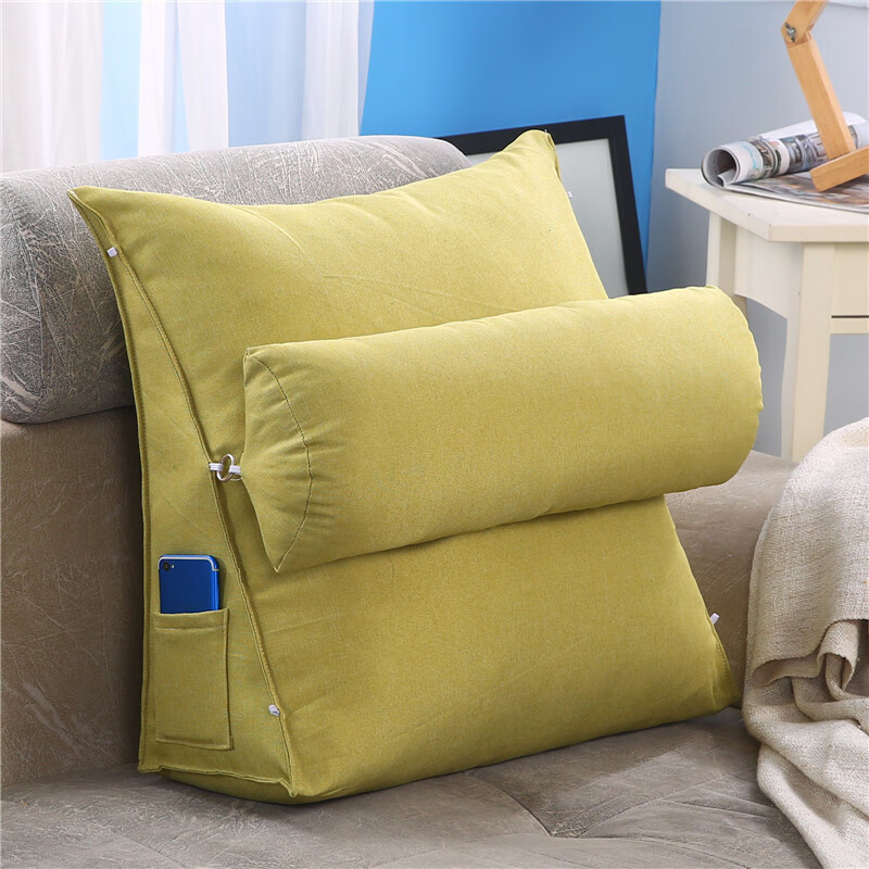 睿爸床头大靠枕三角靠垫榻榻米软包腰靠垫办公室沙发抱枕护颈护腰抱枕