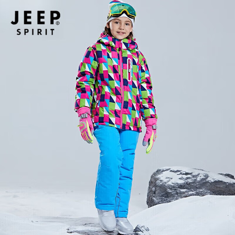 ���ڲ�����JEEP SPIRIT���ն�ͯ��ѩ����װ������ˮ�Ӻ��ɽ����Ů���»������¿����� 09+��ɫ�� 4�롾����95cm-105cm��