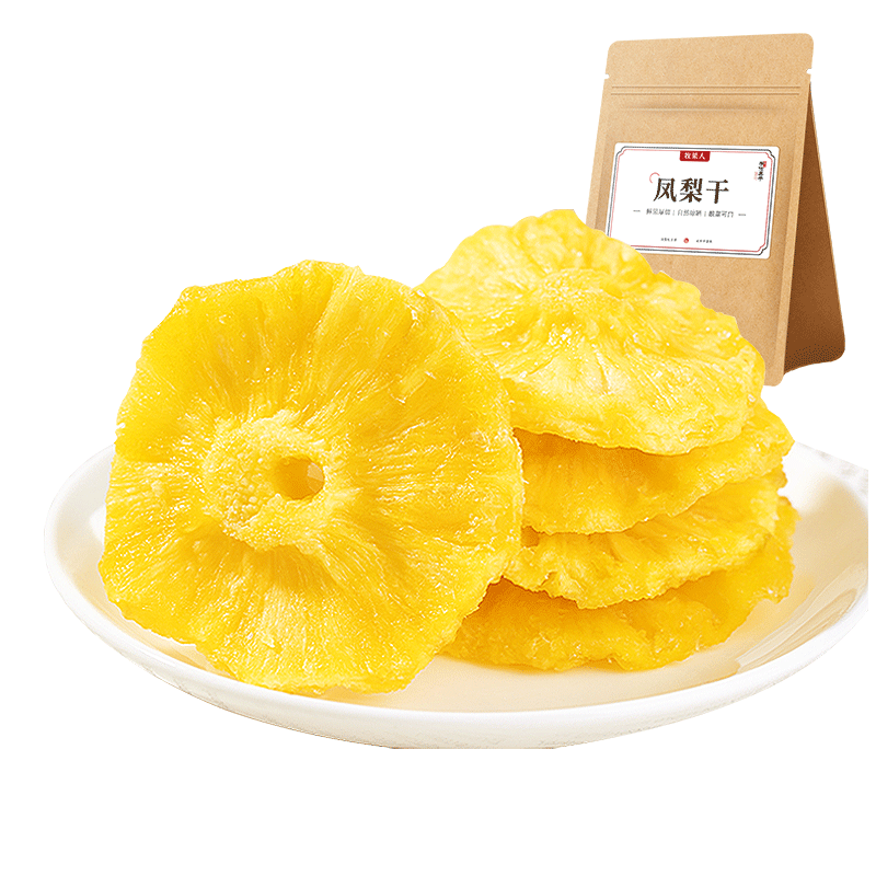 牧果人鳳梨干100g 菠蘿干水果干果脯蜜餞網(wǎng)紅休閑袋裝零食廣場