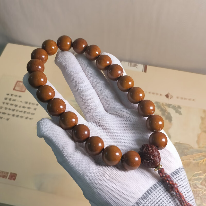 宝铂琳紫金鼠光珠菩提子手持男文玩老料正圆三眼菩提佛珠念珠手串女