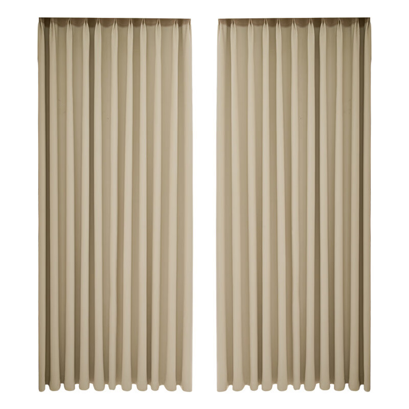 除甲醛窗帘棉麻提花柯桥窗帘布轻奢客厅卧室防晒遮光窗帘成品 1050-1