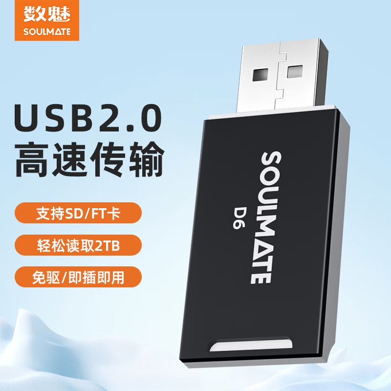 SOULMATEUSB���ٶ����� SD/TF�๦�ܶ���������һ ���õ��Գ����ֻ����������ؼ�¼�Ǵ洢�ڴ濨14.31Ԫ