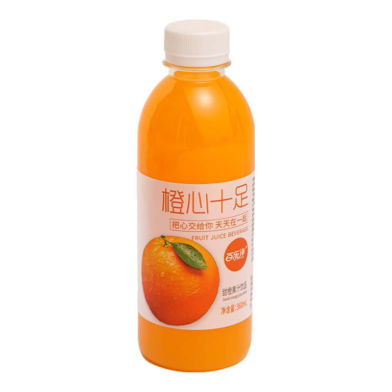 百乐洋 甜橙汁 果汁饮料 甜橙汁 360mL*2瓶
