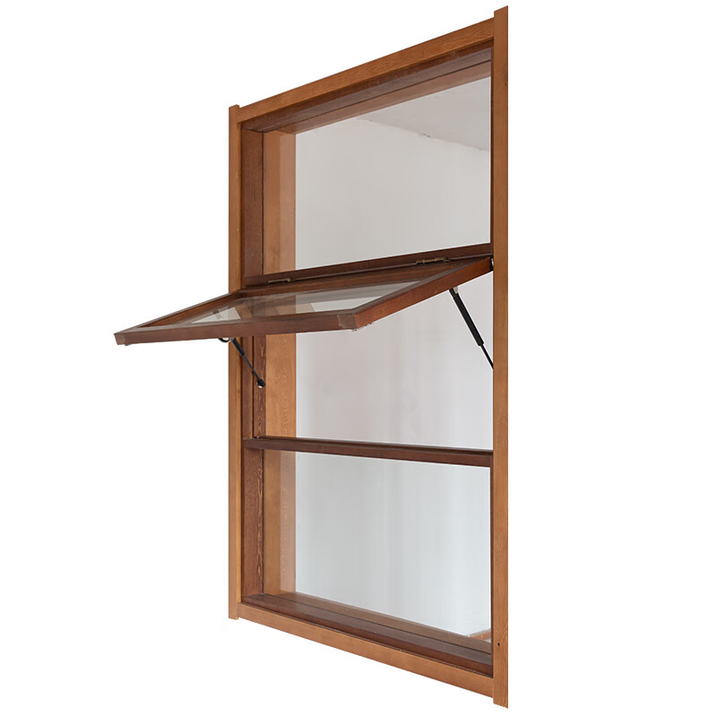 艾风格门店上翻实木橱窗 民宿简约时尚纯原木窗 景观园林复古上掀外