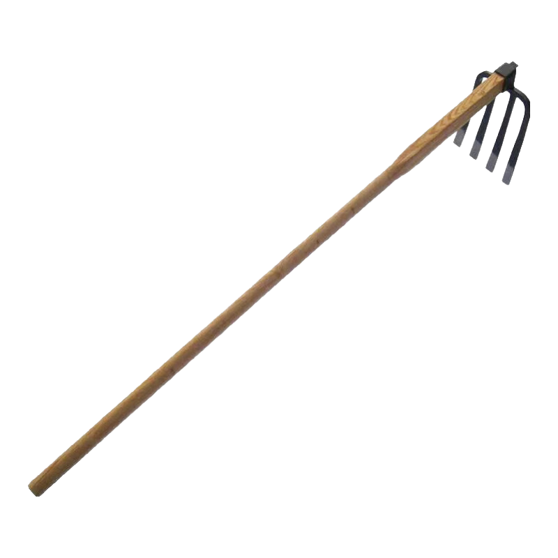 凱姿（KAZZ）長(zhǎng)柄鋤頭挖土開(kāi)荒鋒利鋤戶外農(nóng)用除草種菜神器挖筍專用鋤 長(zhǎng)四齒耙/防脫設(shè)計(jì)/實(shí)木木柄