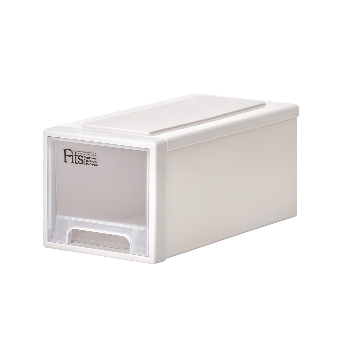 TENMA天馬衣物收納箱抽屜式收納盒加厚儲物整理箱收納抽屜組合式抽屜柜 45正方半【22.5*45*20cm】卡其色 1個裝