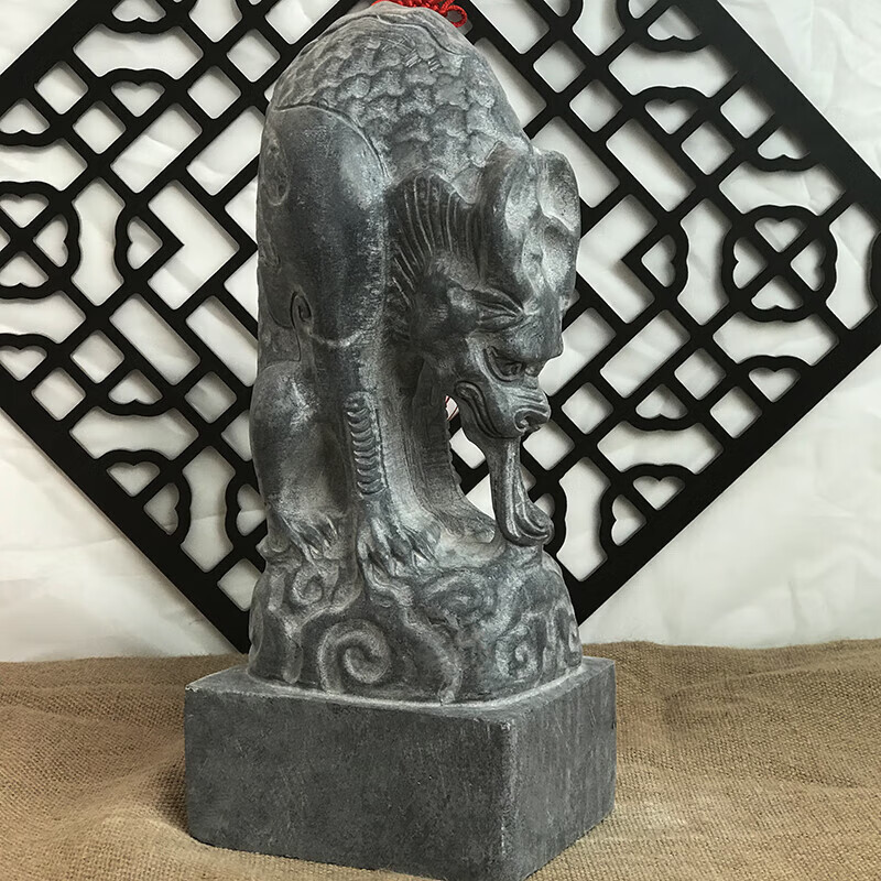 万棠石雕青石吸水兽摆件蚣蝮吸财兽看门吉祥物门墩避水兽天然石材雕刻