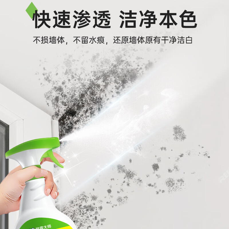 绿伞除霉大师660g 墙面墙体除霉 浴室厕所玻璃胶除霉点 除霉斑清洁剂 1瓶|高效除霉