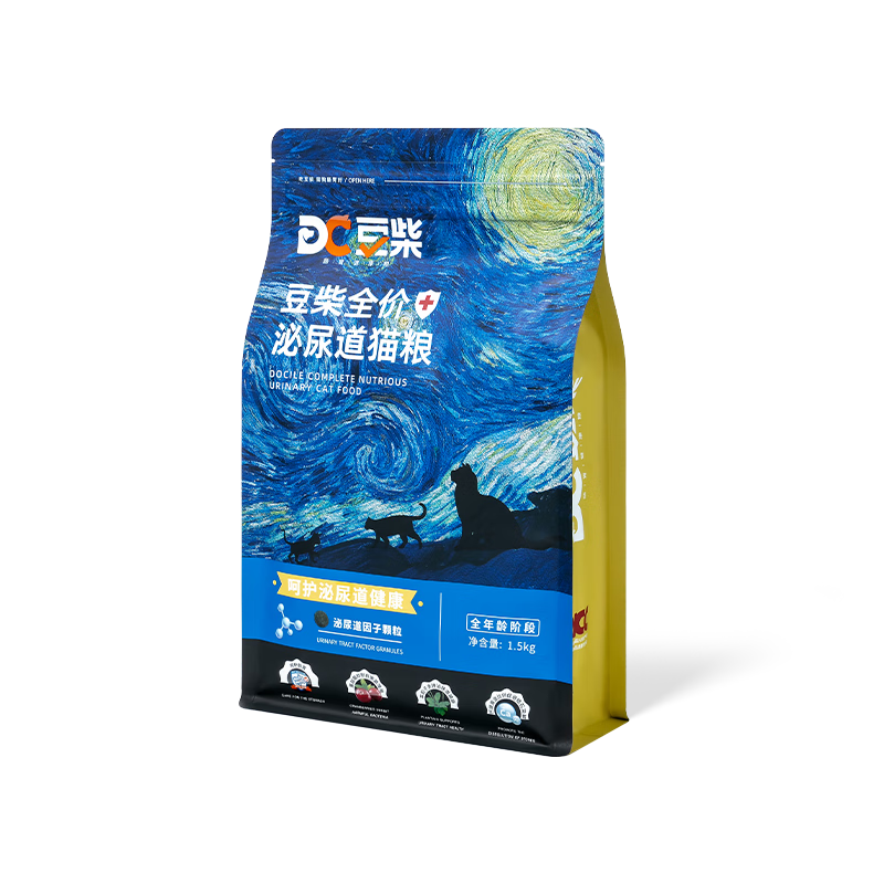豆柴（docile）全价呵护泌尿道猫粮全阶段通用幼猫成猫均衡营养英短美短猫粮 泌尿功能猫粮1.5kg