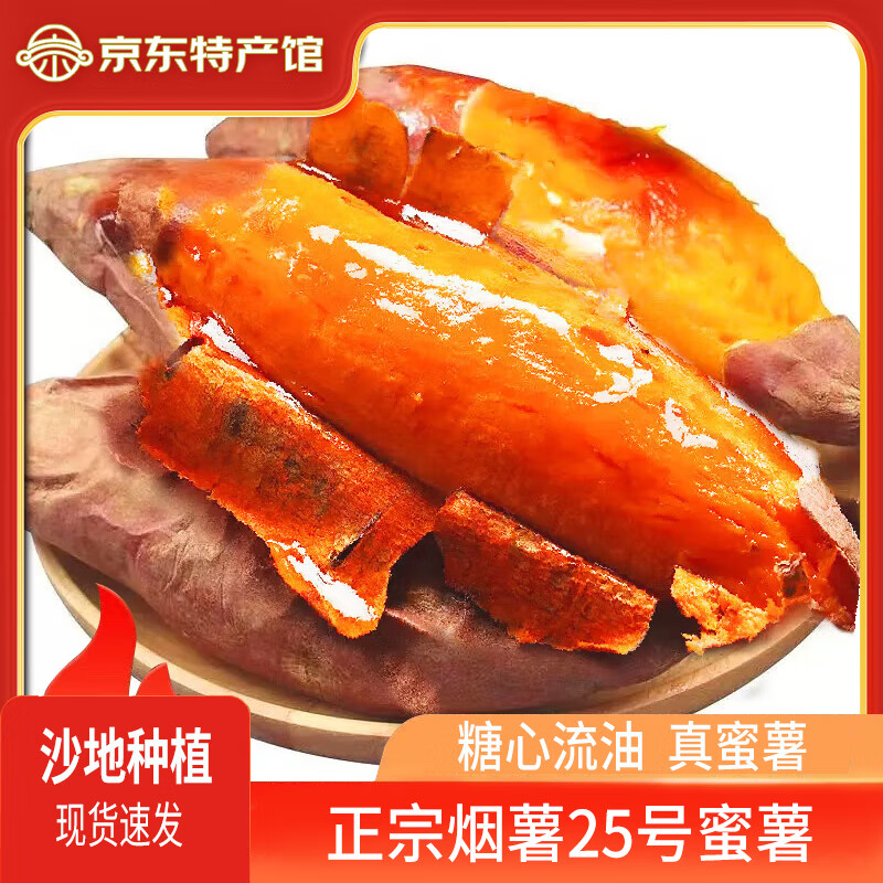 杞农优食山东烟薯25号蜜薯糖心地瓜红薯新鲜空气炸锅烤农家沙地番薯 小果净重4.5斤（50-150克）