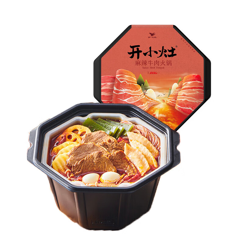 统一开小灶 麻辣牛肉火锅 自热方便火锅 405克 自然火锅-麻辣牛肉火锅