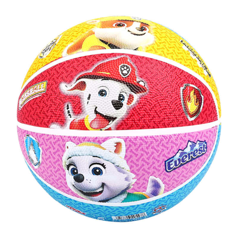 哈哈球兒童玩具籃球男孩女孩戶(hù)外運動(dòng)拍拍球3-6歲皮球汪汪小隊節日禮物 5號籃球G5478集合紅黃藍綠