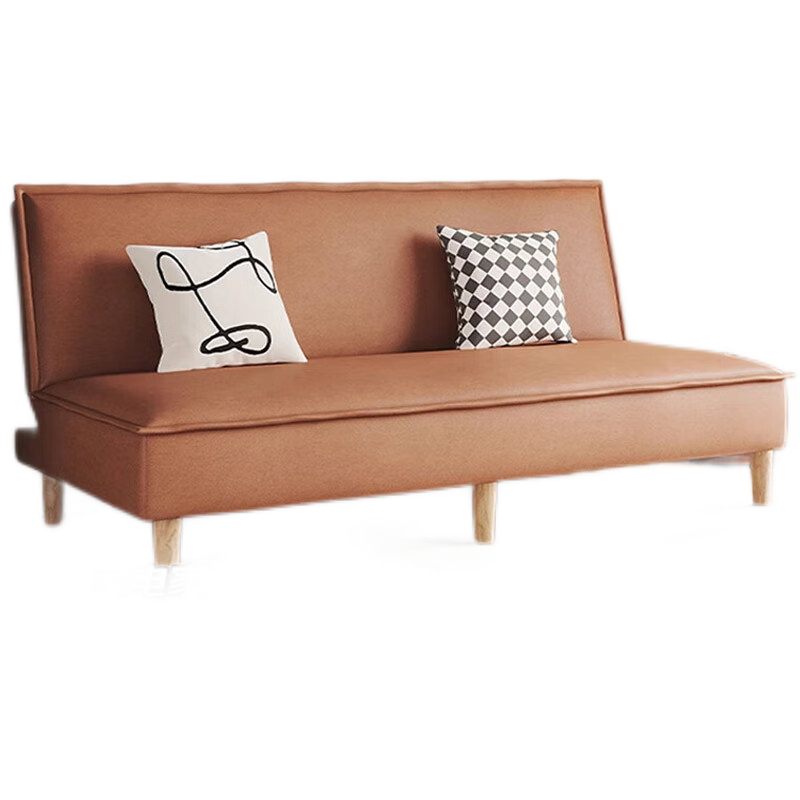 华恺之星沙发床 两用折叠沙发折叠床双人位科技布沙发S190橙色科技布1.8米