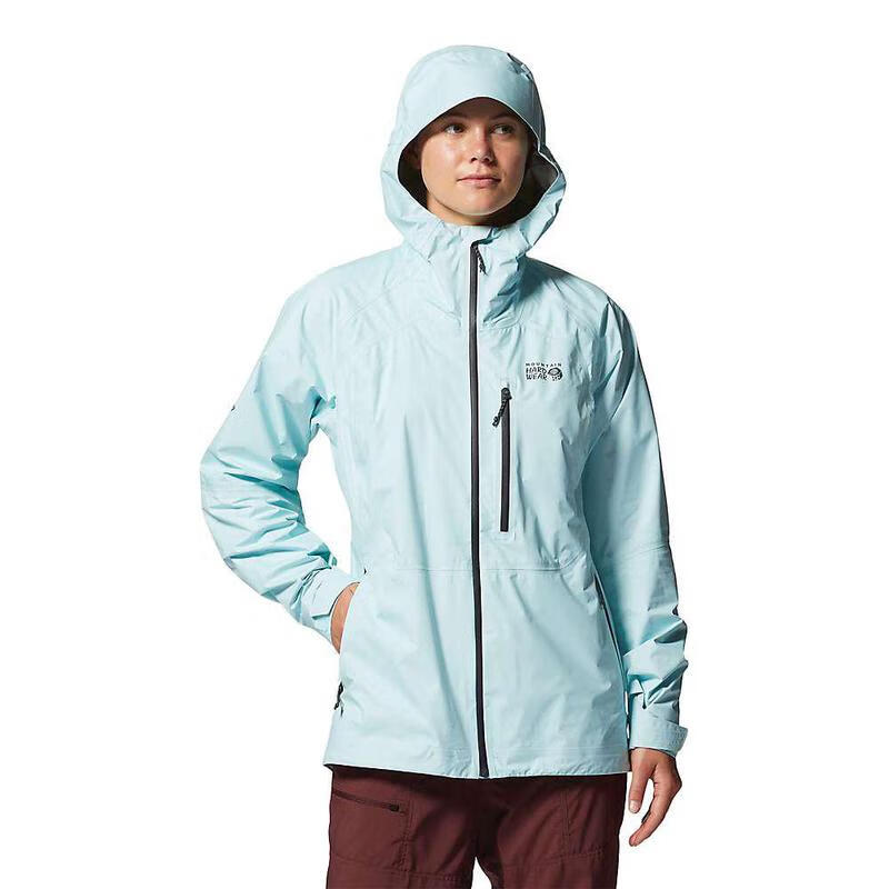 Mountain Hardwear山浩 女士户外冲锋衣 Minimizer GTX 轻量耐磨舒适连帽外套夹克 Pale Ice XL