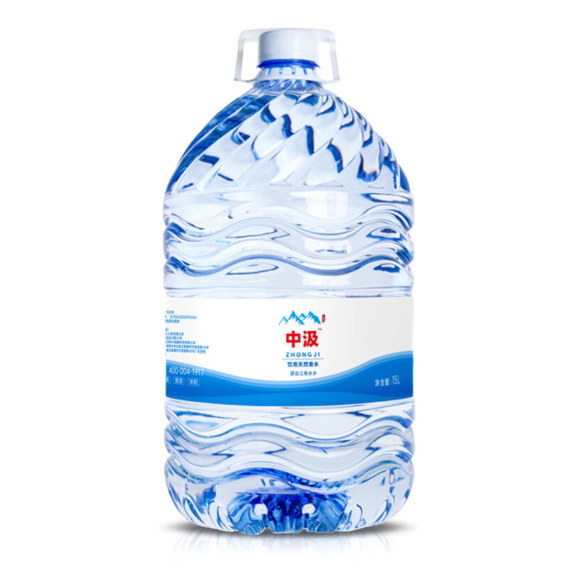中汲饮用天然泉水15L大桶水家庭装 上海自配送 15L*1桶