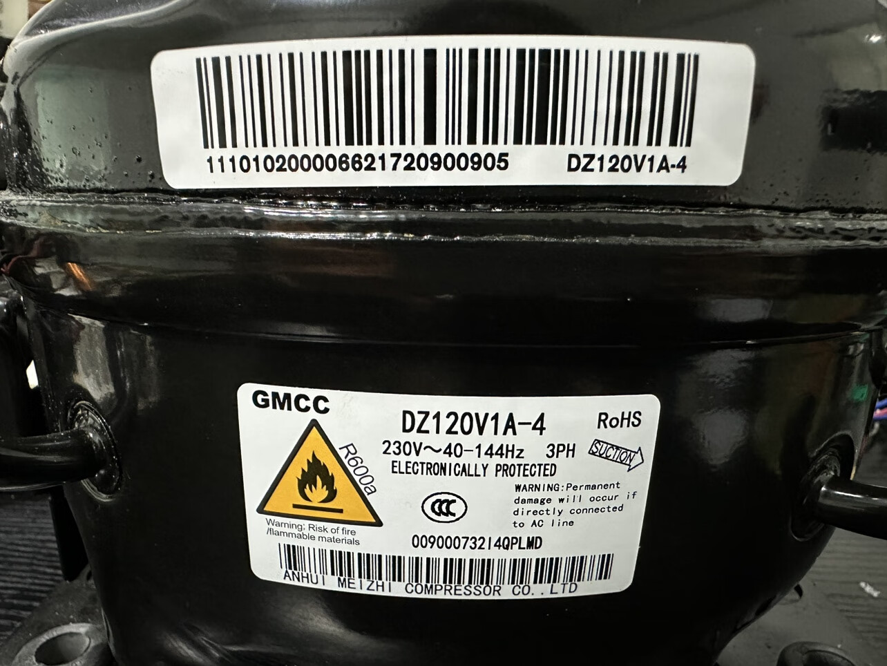 美芝变频压缩机dz120v1a v1d/100v1c v1z/dz90v1a冰箱压缩机 全新dz