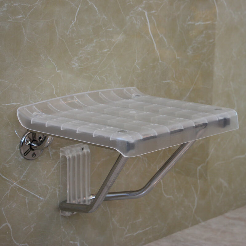 樱姬e型不锈钢挂墙壁椅 过道椅 壁挂折叠椅浴室椅 换鞋椅玄关椅 白色