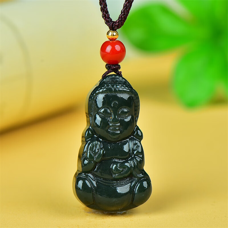 虎薇精致和田玉宝宝佛吊坠挂件男女款 送礼推荐