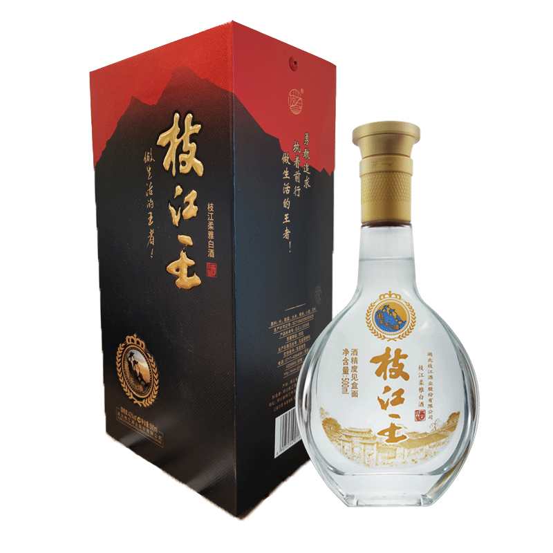 枝江王(山峰版)纯粮固态发酵柔雅浓香白酒500ml盒装酒自饮送礼佳品