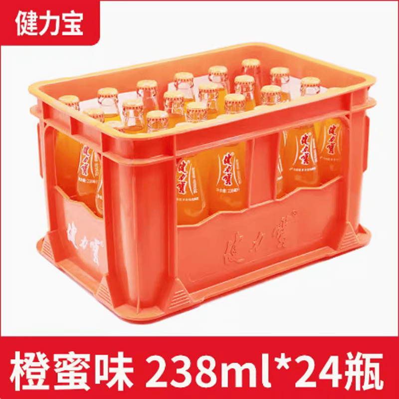 健力宝健力宝橙蜜味238ml*24瓶运动饮料碳酸饮料汽水玻璃瓶装国潮新款
