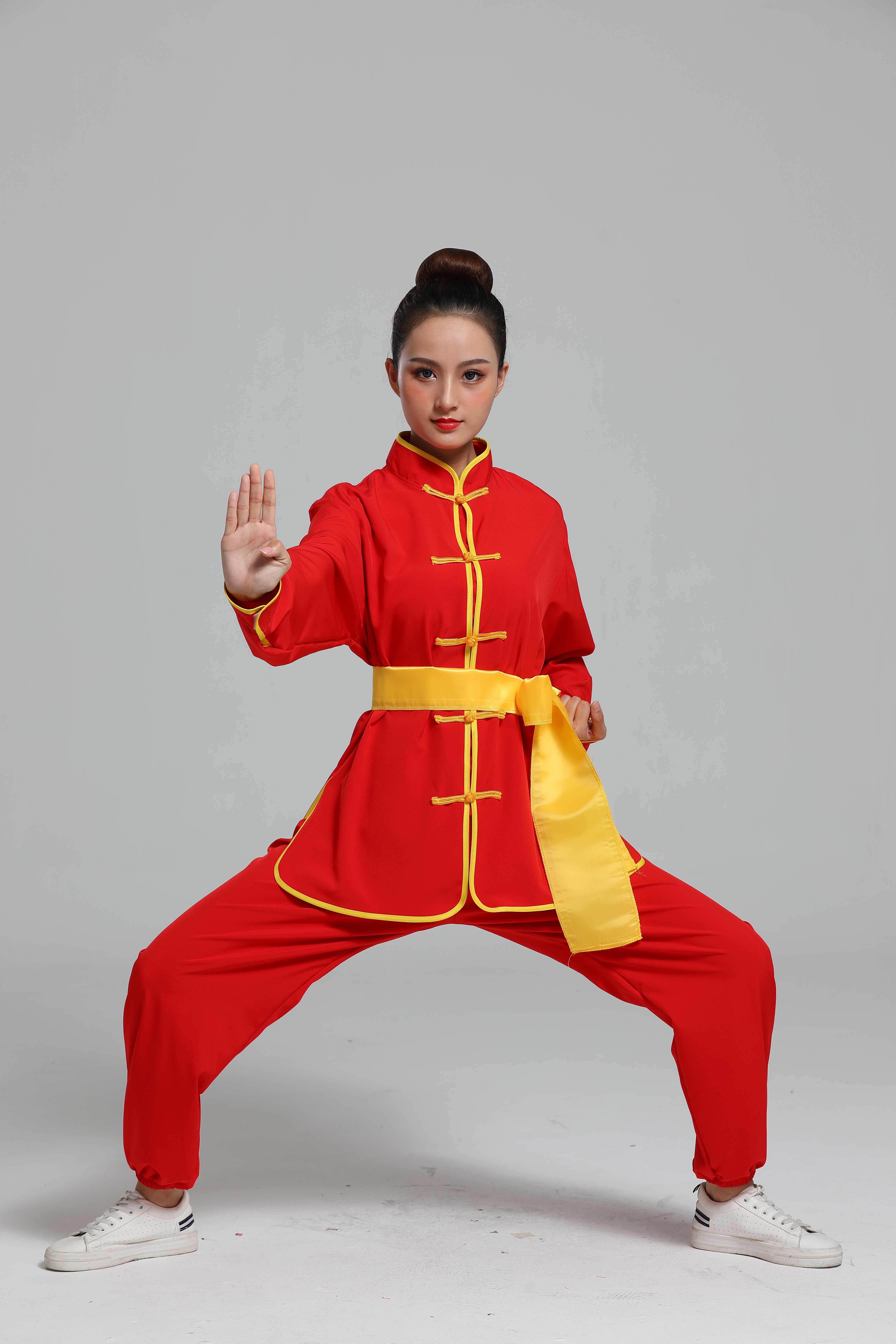 格洛基新款打鼓服舞龙舞狮表演服男女生秧歌服装腰鼓服武术练功服演出