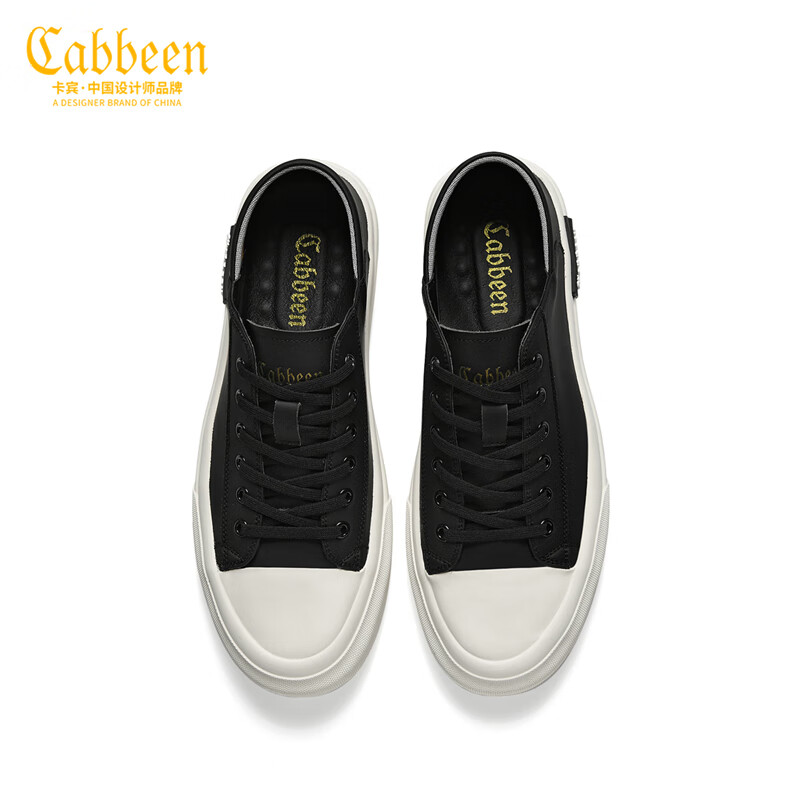 卡宾鞋子男鞋春季新款低帮板鞋男百搭男士休闲鞋软底轻便平底开车鞋 黑色 41