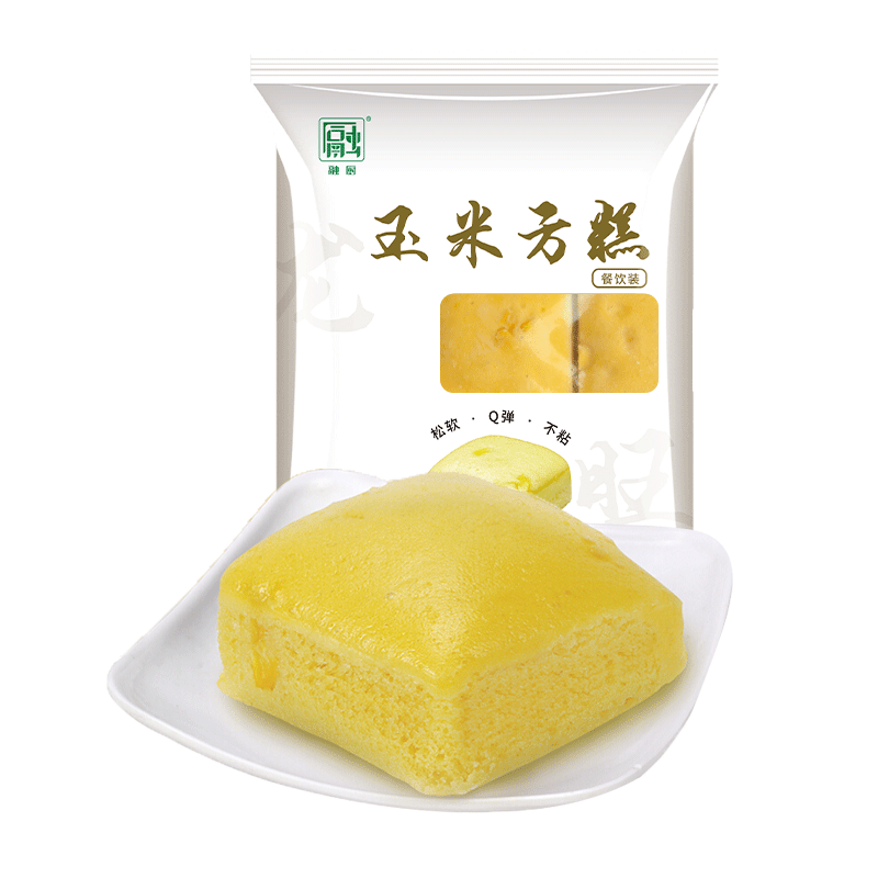 融廚玉米方糕810g（9個(gè) 發(fā)糕米糕饅頭 兒童早餐半成品 面點(diǎn)速食）
