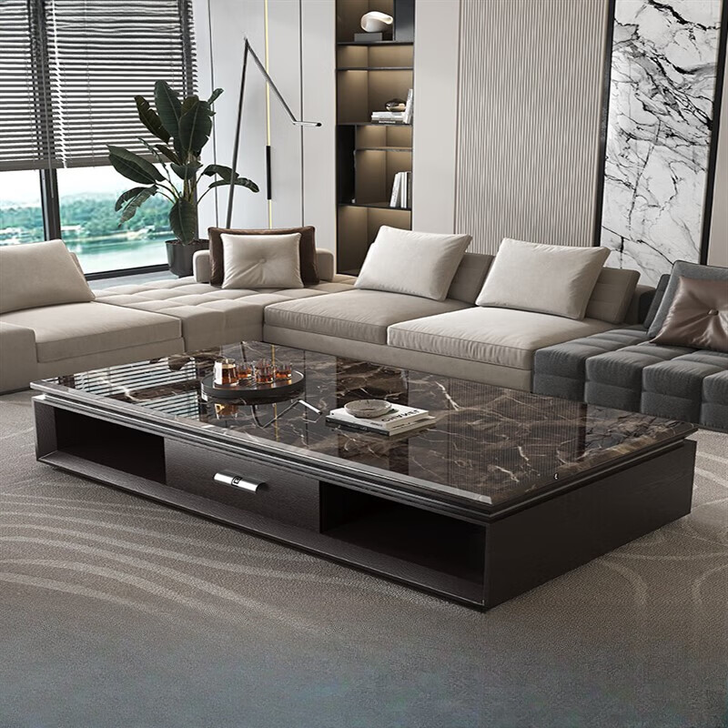 莫贤茶几客厅大户型客厅茶几简约轻奢高端大气上档次大理石台面茶几电