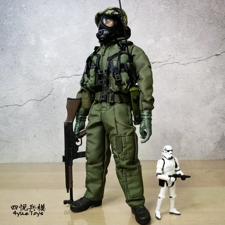 手办现代空降师士兵特种模型可动孩玩具礼物配件 j216空降师(防化兵a)