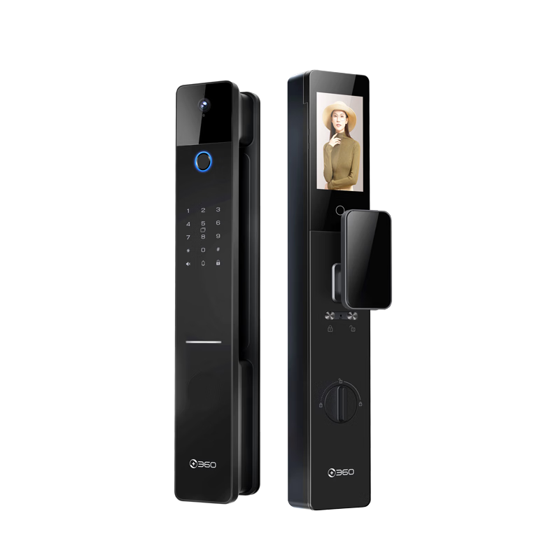 360智能門(mén)鎖Q30pro 3D人臉識(shí)別智能鎖  可視貓眼大屏指紋鎖電子鎖密碼鎖防盜門(mén)鎖NFC