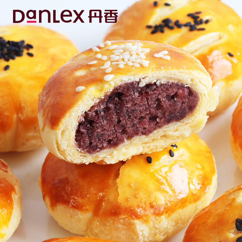 丹香 老婆饼红豆馅酥皮独立包装老婆饼老式面包点心零食小吃 红豆味*6