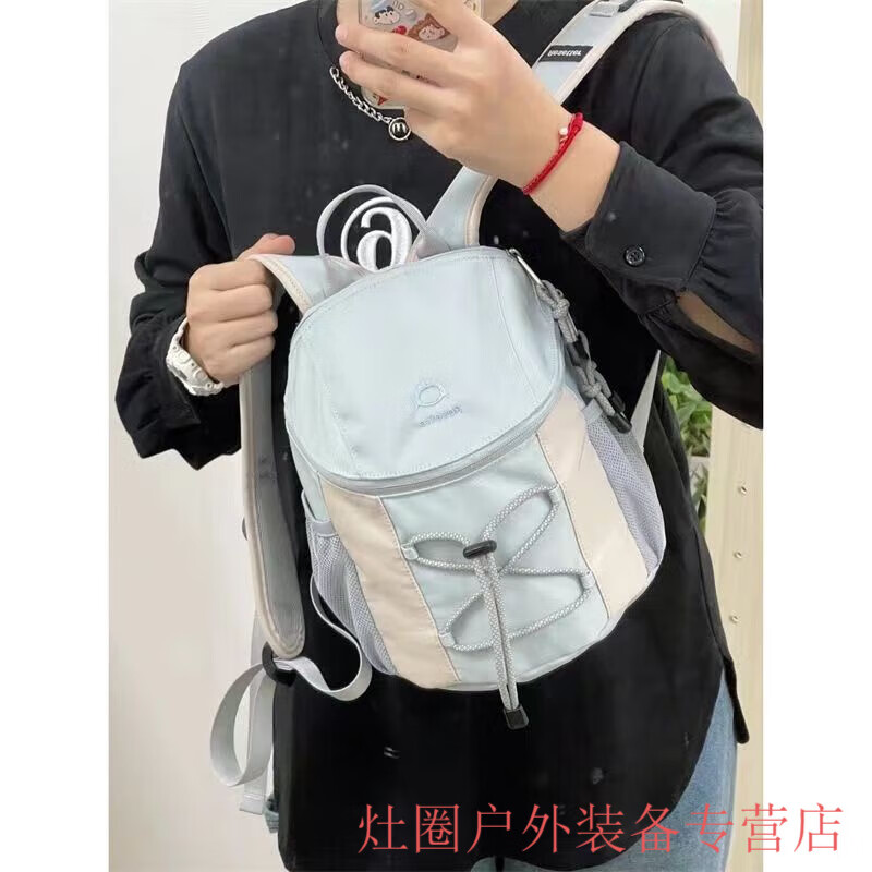 筏芯春游背包男孩韩系小众设计抽绳绑带短途外出登山轻便旅超轻百搭简