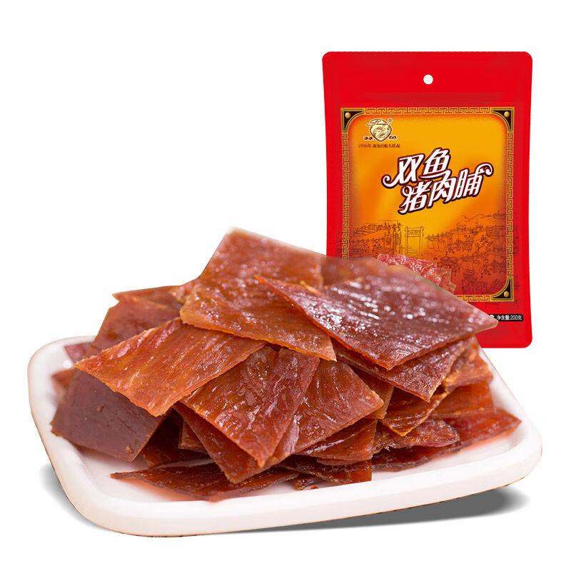 其他品牌双鱼猪肉脯双鱼特级猪肉脯308·g200·g肉干散装小零食猪肉铺
