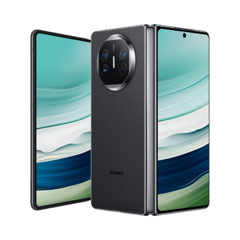 华为matex5 折叠屏手机 (全新原封) 羽砂黑 12gb 256gb